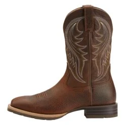 Ariat® Men's Hybrid Rancher Brown Oiled Rowdy Square Toe Boot 10014070 7 Ariat® Men's Hybrid Rancher Brown Oiled Rowdy Square Toe Boot 10014070 -Ariat Shop 10014070 side