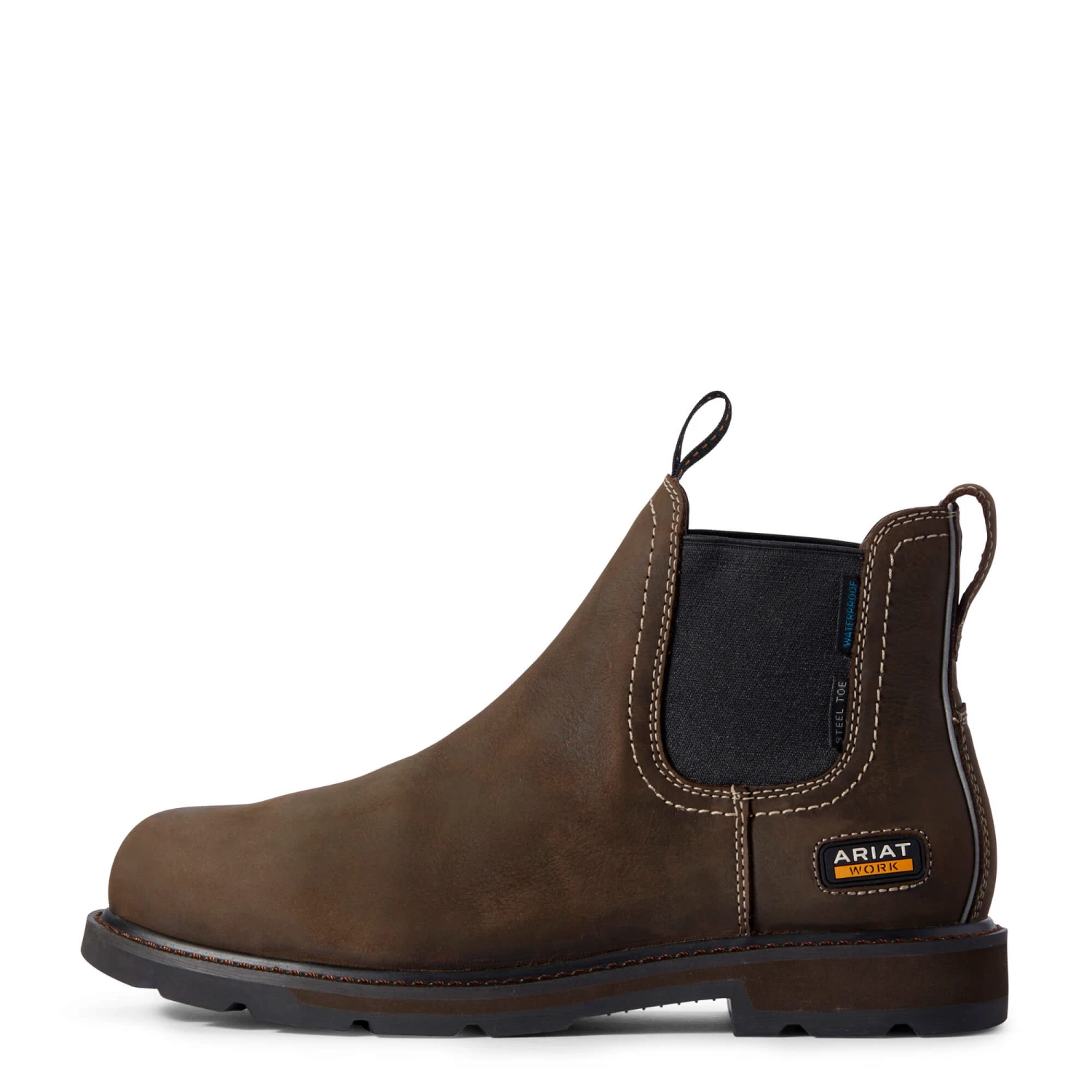Ariat® Men's Groundbreaker Chelsea H20 CSA Dark Brown Work Boots 10032457 3 Ariat® Men's Groundbreaker Chelsea H20 CSA Dark Brown Work Boots 10032457 - Image 3
