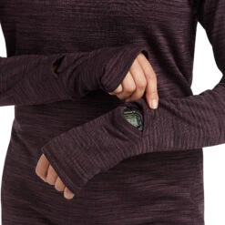 Ariat Ladies Rebar Gridwork Plum Balaclava Baselayer Top 10037677 -Ariat Shop 10037677 02