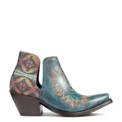 Ariat Ladies Pendleton Dixon Aged Turquoise Snip Toe Booties 10038474 8 Ariat Ladies Pendleton Dixon Aged Turquoise Snip Toe Booties 10038474 -Ariat Shop 10038474 side