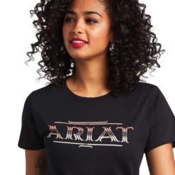 Ariat® Ladies Serape Style Short Sleeve Black T-Shirt 10039974 5 Ariat® Ladies Serape Style Short Sleeve Black T-Shirt 10039974 -Ariat Shop 10039974 2