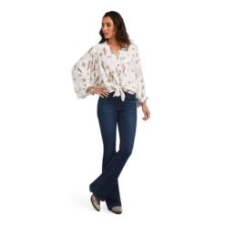 Ariat® Ladies Cactus Desert Multi Print Button Down Shirt 10040525 -Ariat Shop 10040525d