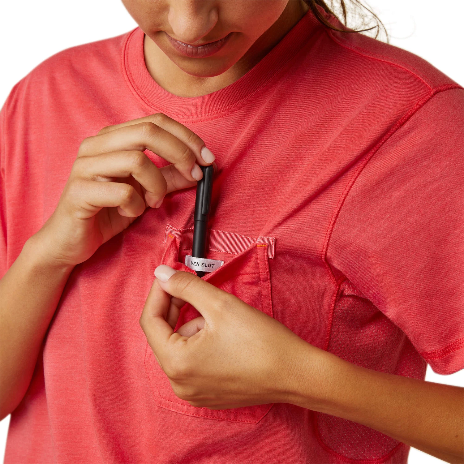 Ariat® Ladies Rebar Workman Logo Graphic Teaberry Pink T-Shirt 10043306 8 Ariat® Ladies Rebar Workman Logo Graphic Teaberry Pink T-Shirt 10043306 - Image 8