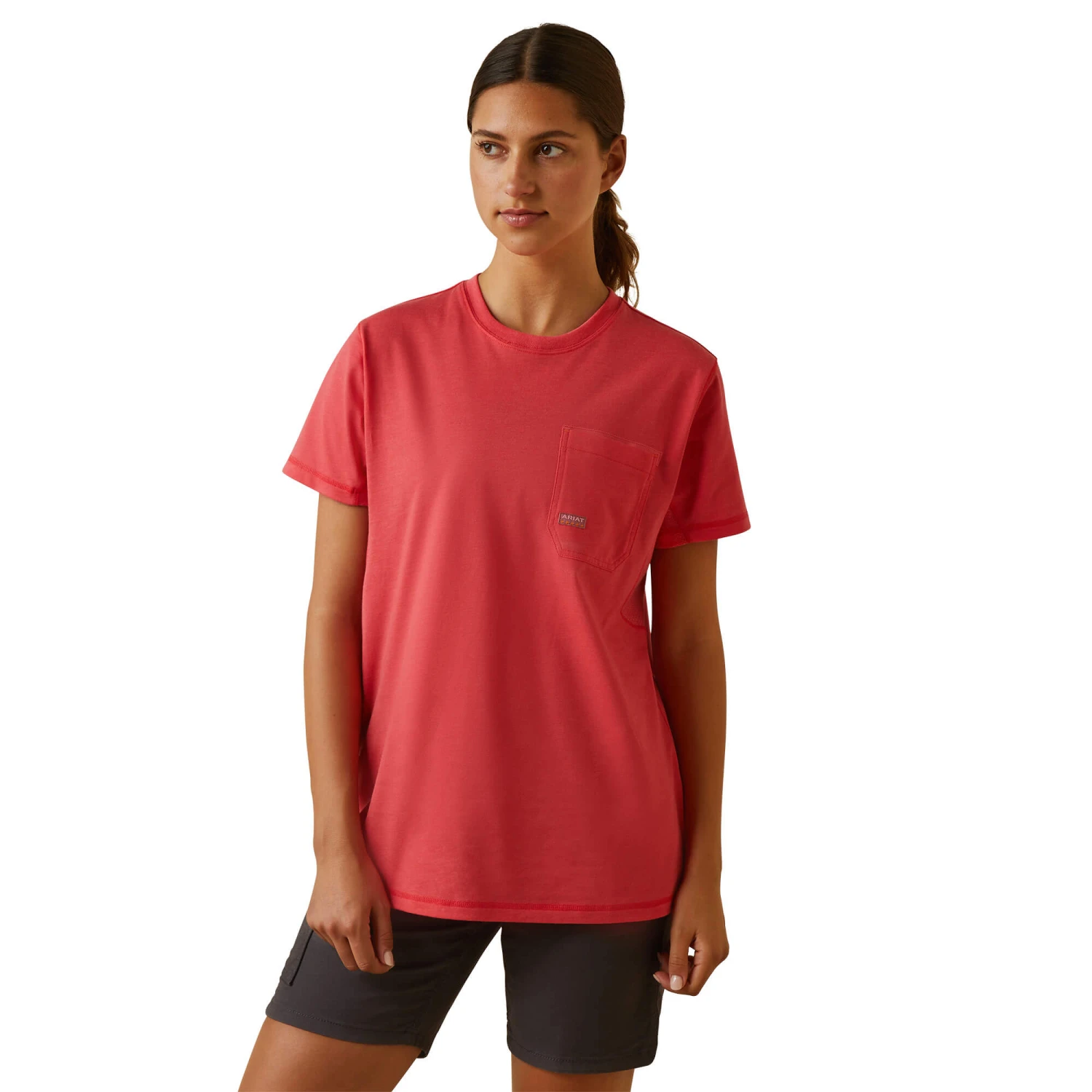 Ariat® Ladies Rebar Workman Logo Graphic Teaberry Pink T-Shirt 10043306 3 Ariat® Ladies Rebar Workman Logo Graphic Teaberry Pink T-Shirt 10043306 - Image 3