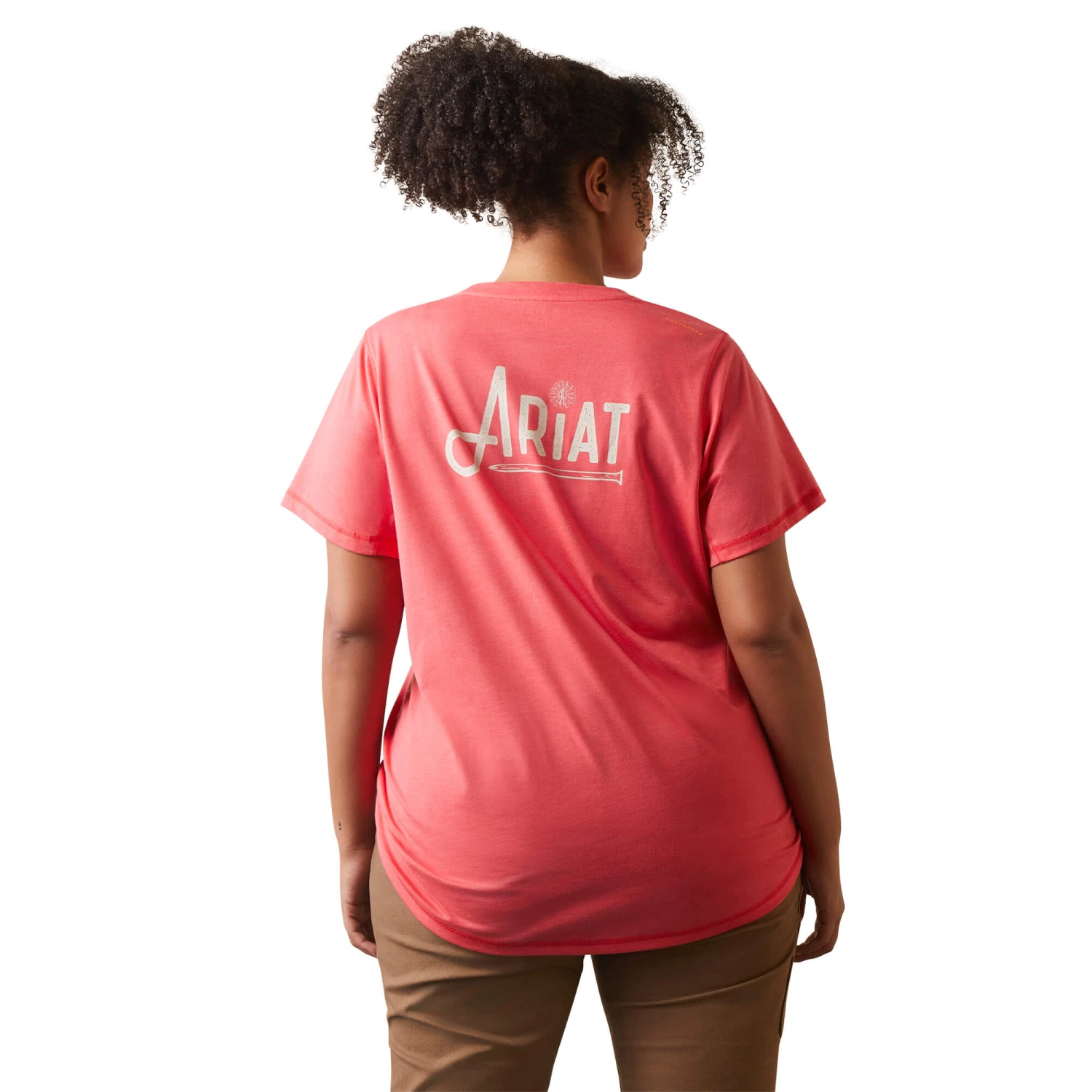 Ariat® Ladies Rebar Workman Logo Graphic Teaberry Pink T-Shirt 10043306 4 Ariat® Ladies Rebar Workman Logo Graphic Teaberry Pink T-Shirt 10043306 - Image 4
