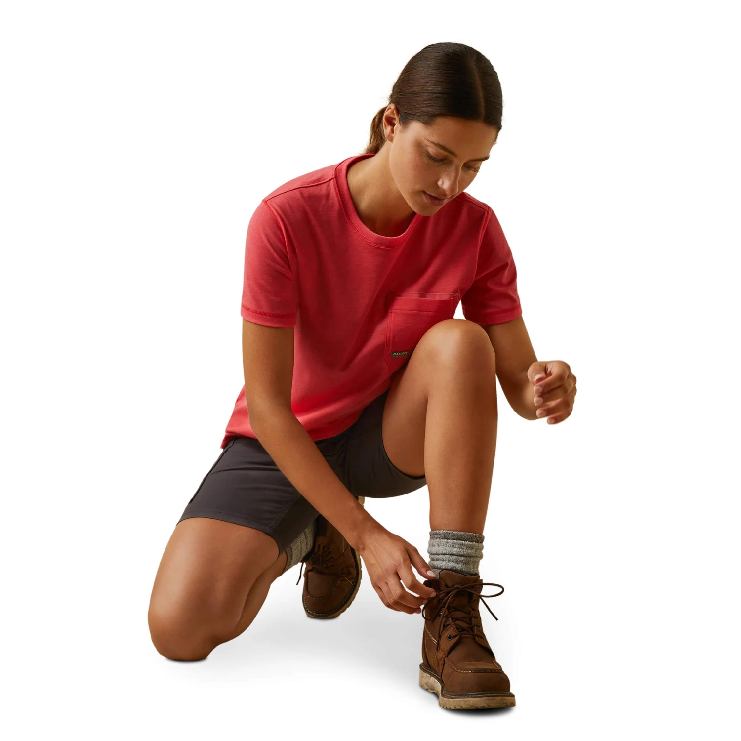 Ariat® Ladies Rebar Workman Logo Graphic Teaberry Pink T-Shirt 10043306 5 Ariat® Ladies Rebar Workman Logo Graphic Teaberry Pink T-Shirt 10043306 - Image 5