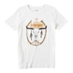Wrangler® Ladies Longhorn Graphic White T-Shirt 112318878