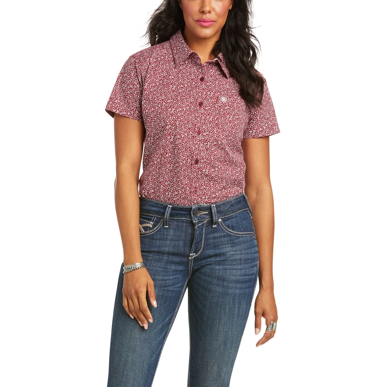 Ariat Women's Kirby Short Sleeve Button Up Shirt 10036235 1 Ariat Women's Kirby Short Sleeve Button Up Shirt 10036235