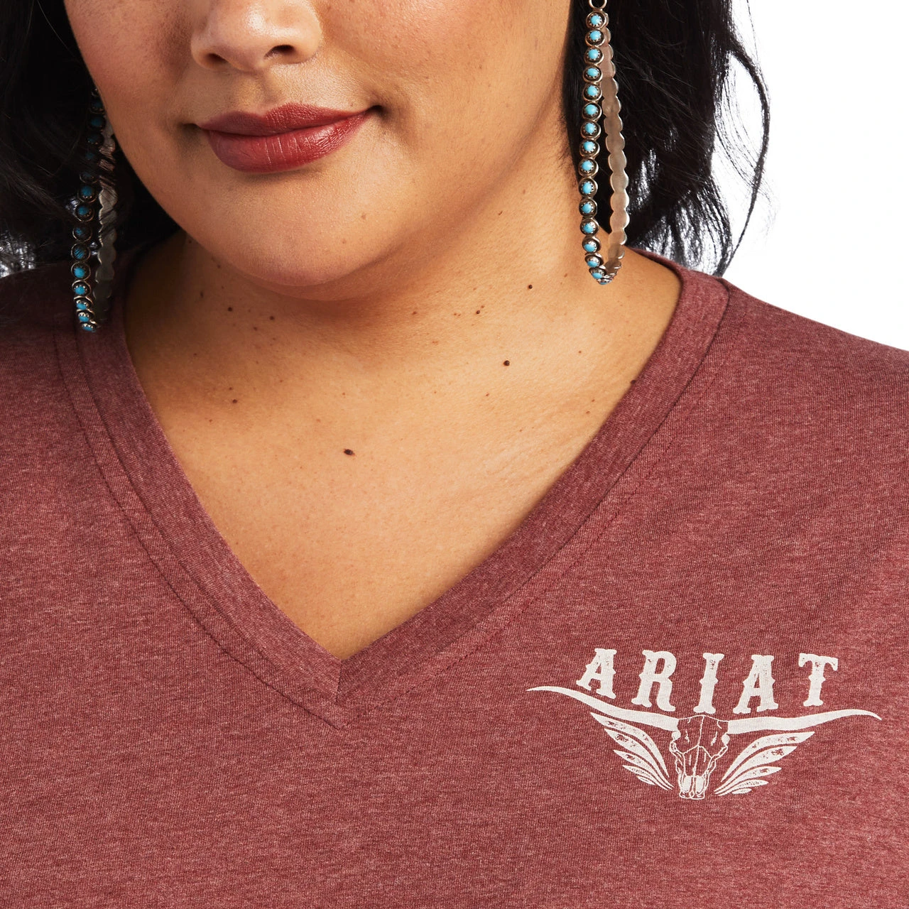 Ariat® Ladies R.E.A.L™ Longhorn Roasted Russet T-Shirt 10040621 6 Ariat® Ladies R.E.A.L™ Longhorn Roasted Russet T-Shirt 10040621 - Image 6