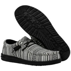 Hey Dude Men's Wally Serape Gravel Black Slip On Shoes 40017-0YB 7 Hey Dude Men's Wally Serape Gravel Black Slip On Shoes 40017-0YB -Ariat Shop 40017 0YB WALLY SERAPE BLACK GRAVEL LEFT 311