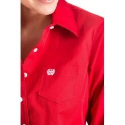 Cinch Ladies Solid Red Button-Down Shirt MSW9164032 7 Cinch Ladies Solid Red Button-Down Shirt MSW9164032 -Ariat Shop 57 6151d0b8 591c 445e a710 f247b6c81875