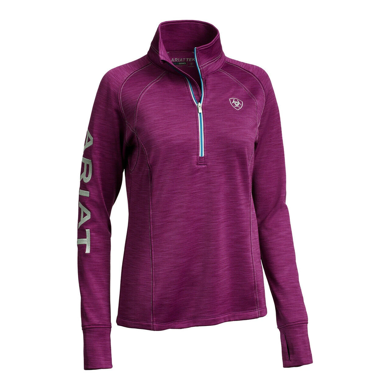 Ariat® Ladies TEK Team Imperial Violet 1/2 Zip Sweatshirt 10032708 2 Ariat® Ladies TEK Team Imperial Violet 1/2 Zip Sweatshirt 10032708 - Image 2