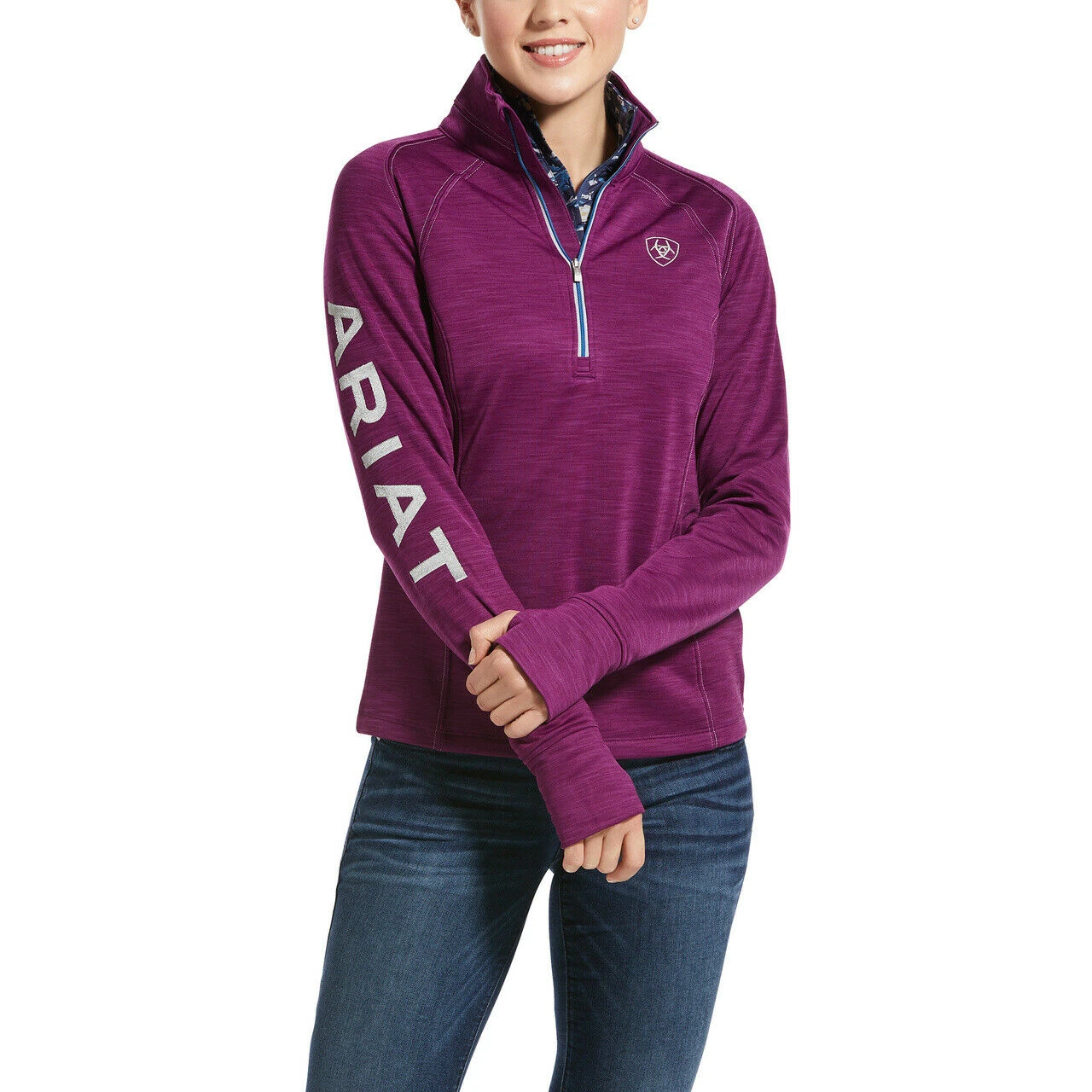 Ariat® Ladies TEK Team Imperial Violet 1/2 Zip Sweatshirt 10032708 1 Ariat® Ladies TEK Team Imperial Violet 1/2 Zip Sweatshirt 10032708