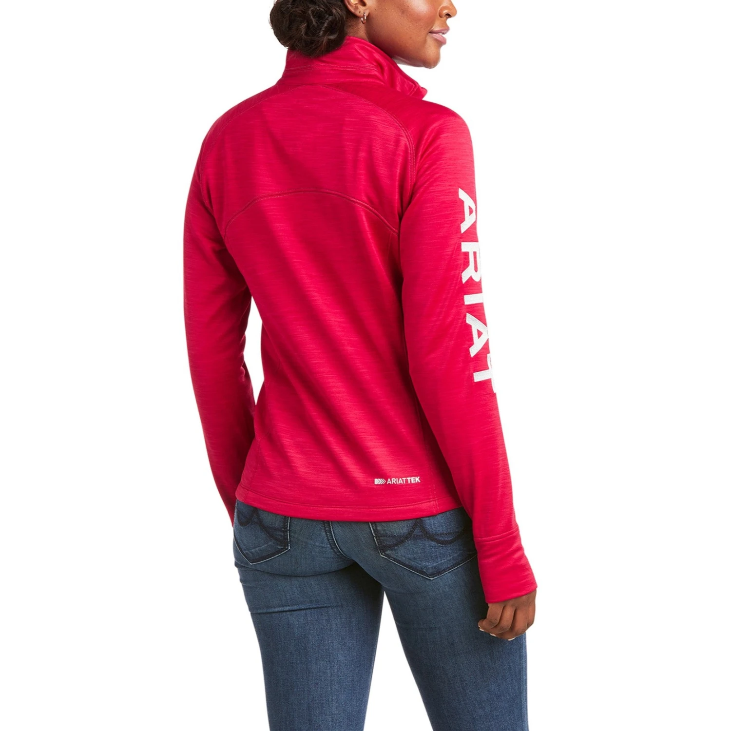 Ariat Ladies TEK Team Half Zip Persian Red Sweatshirt 10037537 2 Ariat Ladies TEK Team Half Zip Persian Red Sweatshirt 10037537 - Image 2