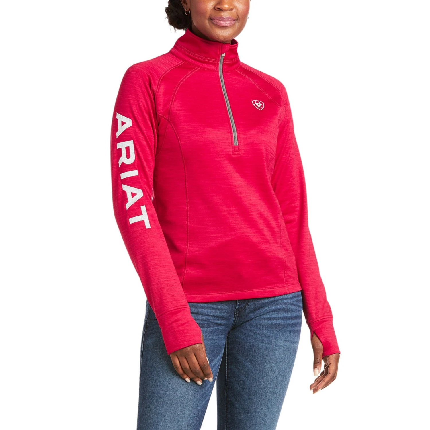 Ariat Ladies TEK Team Half Zip Persian Red Sweatshirt 10037537 1 Ariat Ladies TEK Team Half Zip Persian Red Sweatshirt 10037537