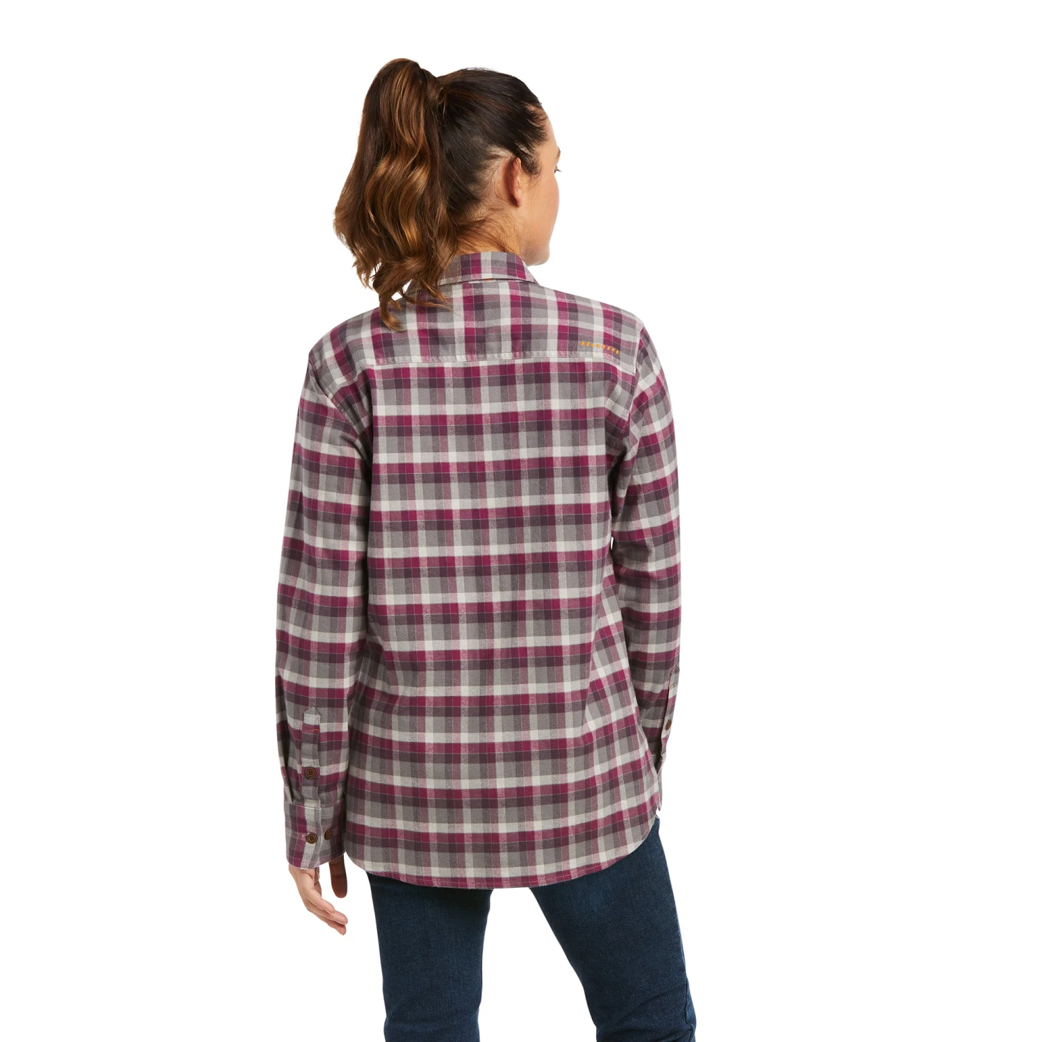 Ariat® Ladies Rebar DuraStretch™ Flannel Plaid Work Shirt 10037475 2 Ariat® Ladies Rebar DuraStretch™ Flannel Plaid Work Shirt 10037475 - Image 2