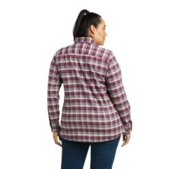 Ariat® Ladies Rebar DuraStretch™ Flannel Plaid Work Shirt 10037475 9 Ariat® Ladies Rebar DuraStretch™ Flannel Plaid Work Shirt 10037475 -Ariat Shop F21 WMS WORK 10037475 back plus