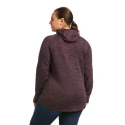 Ariat Ladies Rebar Gridwork Plum Balaclava Baselayer Top 10037677 -Ariat Shop F21 WMS WORK 10037677 back plus