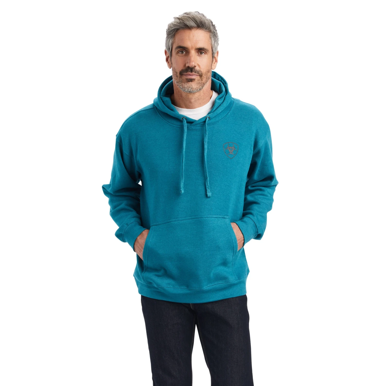 Ariat® Men's Desert Sun Ocean Depths Hooded Sweatshirt 10041726 2 Ariat® Men's Desert Sun Ocean Depths Hooded Sweatshirt 10041726 - Image 2