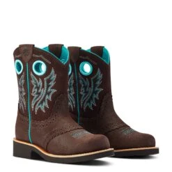 Ariat® Girl's Fatbaby® Cowgirl Royal Chocolate & Fudge Boots 10042537 9 Ariat® Girl's Fatbaby® Cowgirl Royal Chocolate & Fudge Boots 10042537 -Ariat Shop F22 YTH WEST 10042537 pair