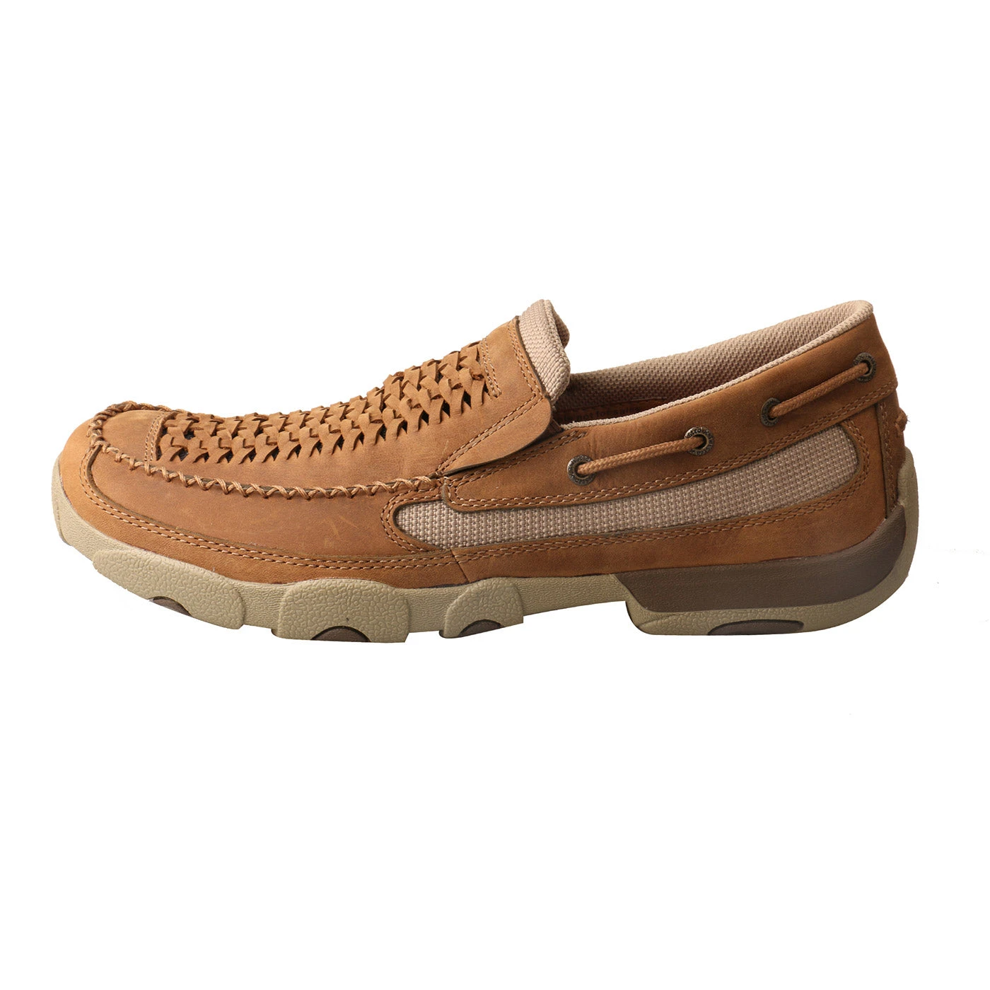 Twisted X Men's Driving Moc Distressed Saddle Brown Shoes MDMS013 3 Twisted X Men's Driving Moc Distressed Saddle Brown Shoes MDMS013 - Image 3