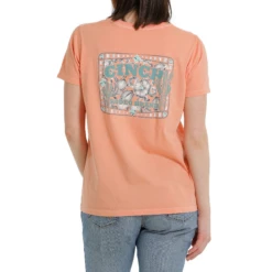 Cinch® Ladies Rodeo Brand Coral Short Sleeve T-Shirt MSK7901001