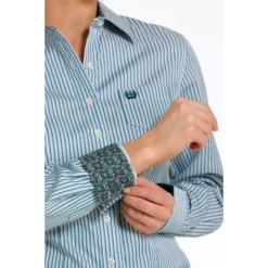 Cinch Ladies Multicolor Stripe Button Down Shirt MSW9164203 5 Cinch Ladies Multicolor Stripe Button Down Shirt MSW9164203 -Ariat Shop MSW9164203 1