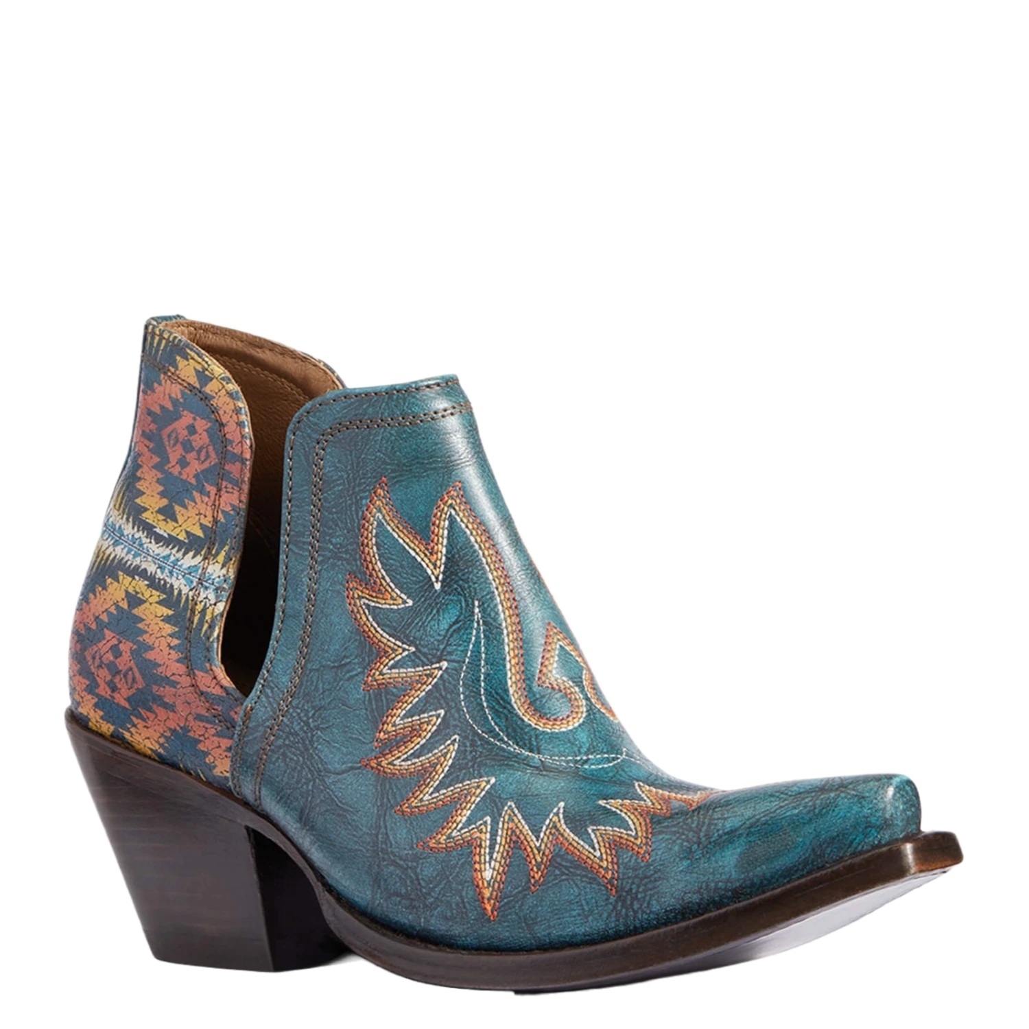Ariat Ladies Pendleton Dixon Aged Turquoise Snip Toe Booties 10038474 1 Ariat Ladies Pendleton Dixon Aged Turquoise Snip Toe Booties 10038474