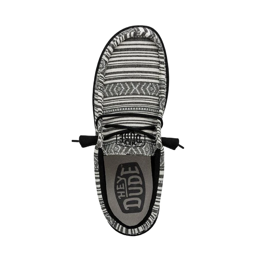 Hey Dude Men's Wally Serape Gravel Black Slip On Shoes 40017-0YB 2 Hey Dude Men's Wally Serape Gravel Black Slip On Shoes 40017-0YB - Image 2