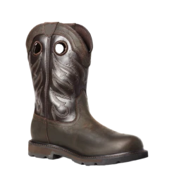 Ariat Men's Groundwork Pull On H2O Dark Brown Boots 10035965