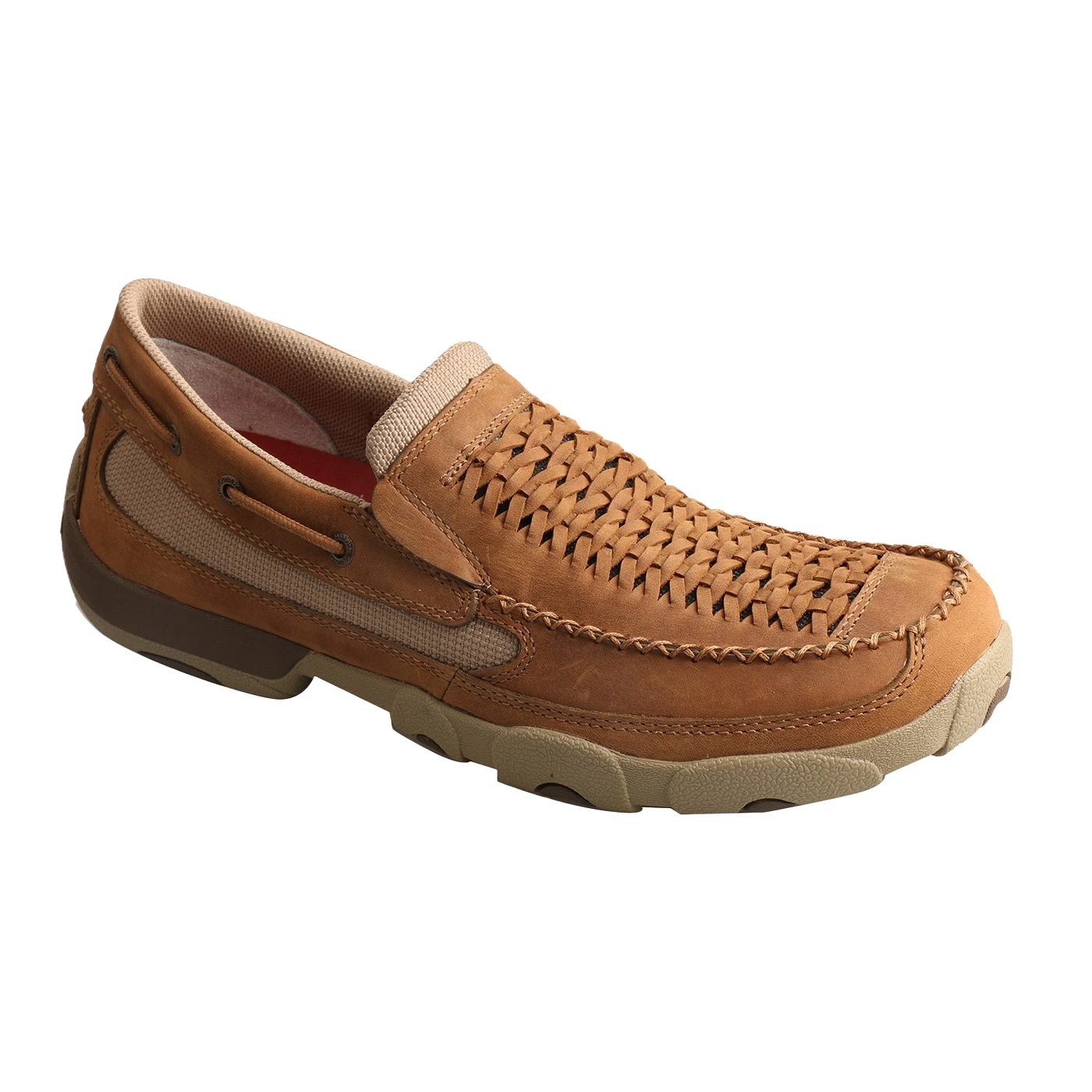 Twisted X Men's Driving Moc Distressed Saddle Brown Shoes MDMS013 1 Twisted X Men's Driving Moc Distressed Saddle Brown Shoes MDMS013