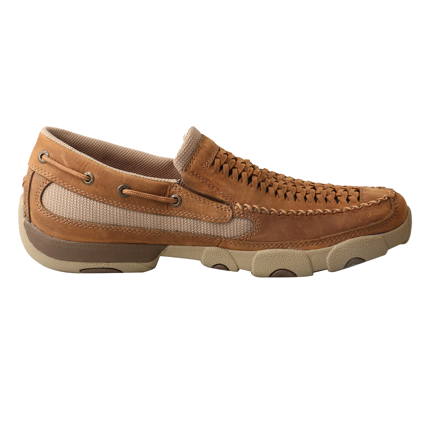 Twisted X Men's Driving Moc Distressed Saddle Brown Shoes MDMS013 2 Twisted X Men's Driving Moc Distressed Saddle Brown Shoes MDMS013 - Image 2