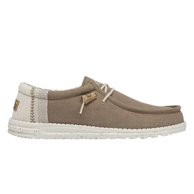 Hey Dude Men's Wally Linen Natural Clay Slip On Shoe 110793298 2 Hey Dude Men's Wally Linen Natural Clay Slip On Shoe 110793298 - Image 2