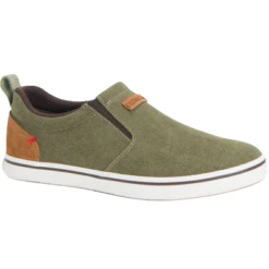 XTRATUF Men's Sharkbyte Canvas Olive Green Waterproof Slip On Shoes XSB-300