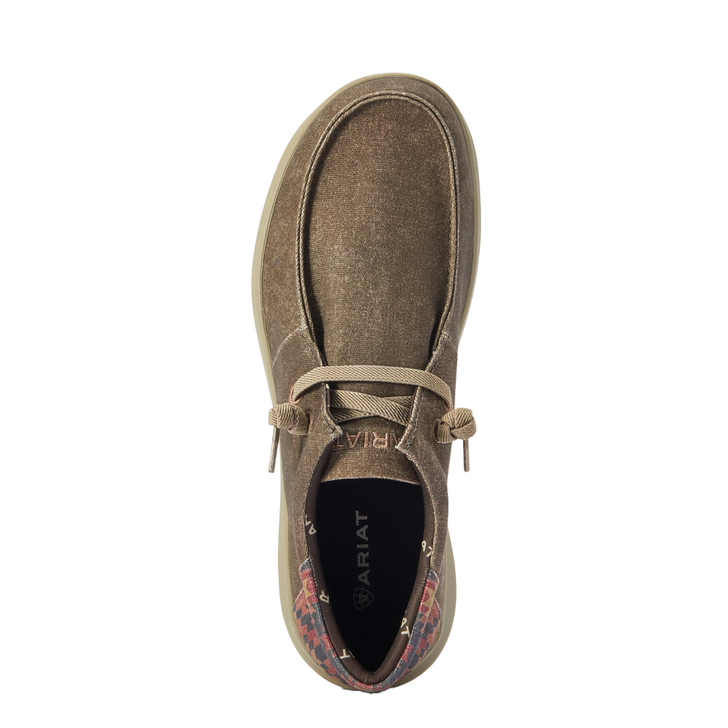 Ariat Men's Hilo Stretch Lace Dark Tan & Rust Aztec Shoe 10040445 2 Ariat Men's Hilo Stretch Lace Dark Tan & Rust Aztec Shoe 10040445 - Image 2