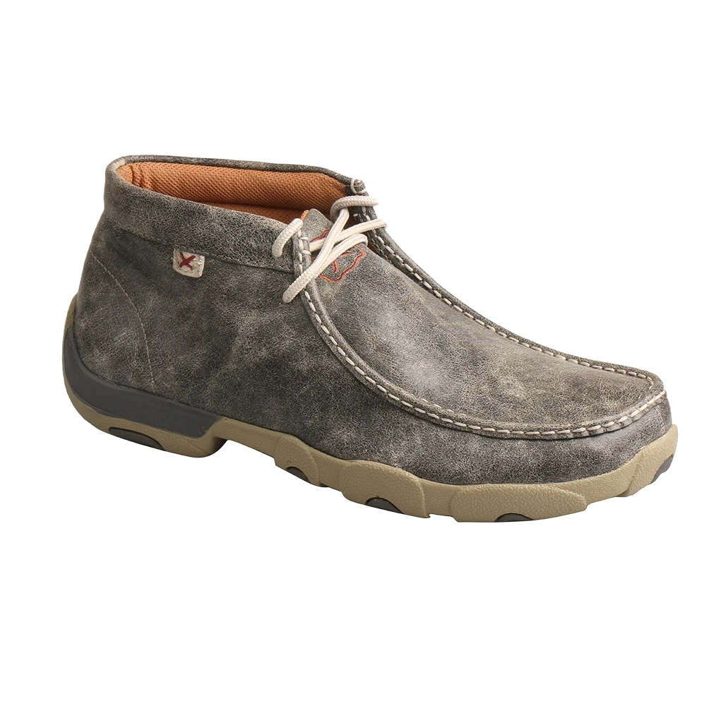 Twisted X Men's Chukka Driving Moc Grey Lace Up Shoes MDM0072 1 Twisted X Men's Chukka Driving Moc Grey Lace Up Shoes MDM0072