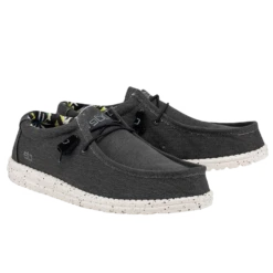 Hey Dude Men's Wally Stretch Black Shoes 110384900