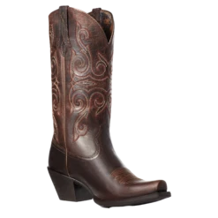 Ariat Ladies Round Up Lakota Rough Tan Snip Toe Boots 10035785
