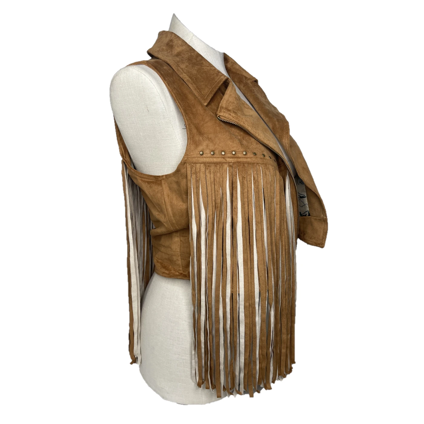 Rock & Roll Cowgirl® Ladies Microsuede Fringe Brown Vest RRWO98R0XU 2 Rock & Roll Cowgirl® Ladies Microsuede Fringe Brown Vest RRWO98R0XU - Image 2