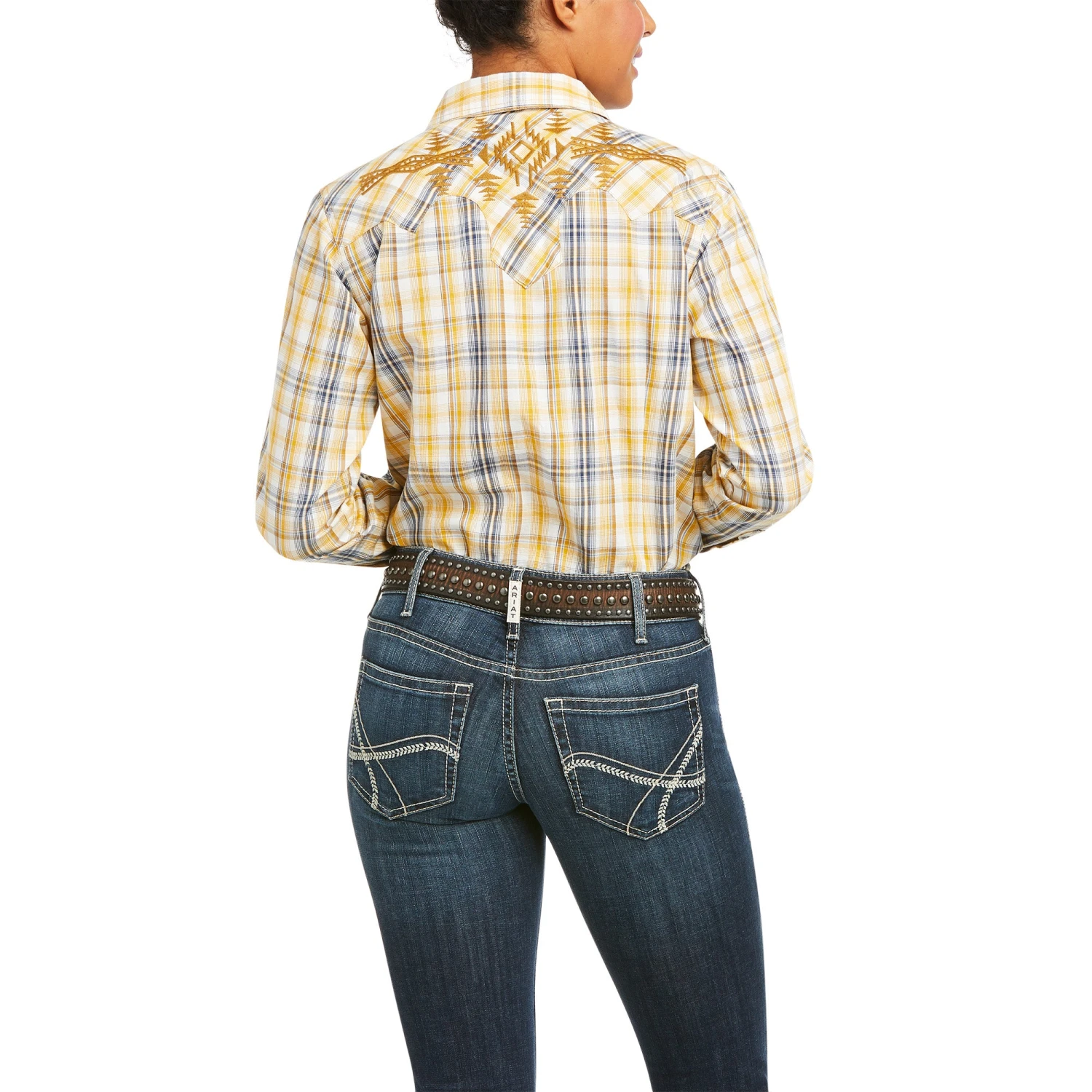 Ariat Ladies Real Summer Days Gold Snap Shirt 10036362 2 Ariat Ladies Real Summer Days Gold Snap Shirt 10036362 - Image 2