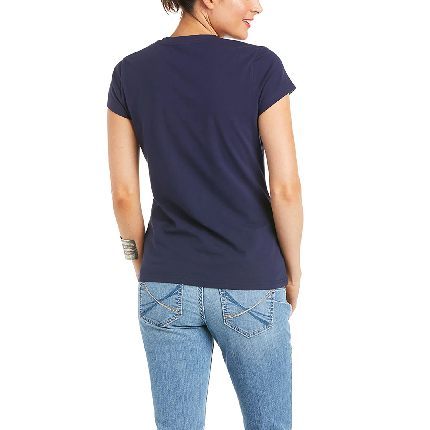 Ariat® Ladies R.E.A.L.™ Sundown Peacoat Navy T-Shirt 10035197 2 Ariat® Ladies R.E.A.L.™ Sundown Peacoat Navy T-Shirt 10035197 - Image 2