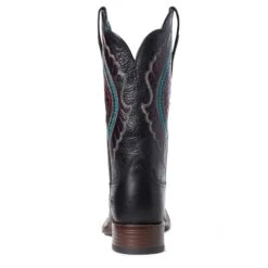 Ariat Ladies Primetime True Black Square Toe Boots 10035934 -Ariat Shop S21 WMS WEST 10035934 heel