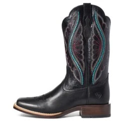 Ariat Ladies Primetime True Black Square Toe Boots 10035934 -Ariat Shop S21 WMS WEST 10035934 side