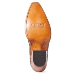 Ariat® Ladies Dixon Aztec Crackled Aged Tan Brown Booties 10035973 -Ariat Shop S21 WMS WEST 10035973 sole