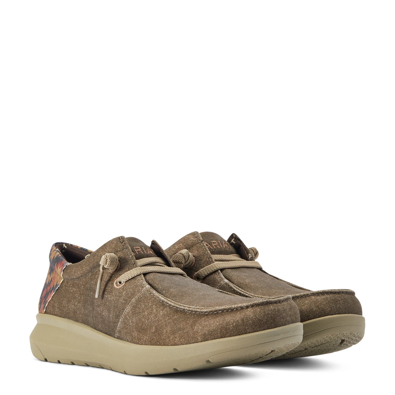 Ariat Men's Hilo Stretch Lace Dark Tan & Rust Aztec Shoe 10040445 5 Ariat Men's Hilo Stretch Lace Dark Tan & Rust Aztec Shoe 10040445 - Image 5