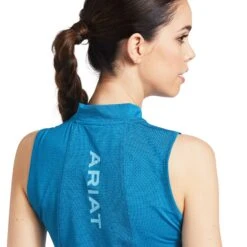 Ariat® Ladies Hailey 1/4 Zip Saxony Blue Baselayer Shrirt 10039191 -Ariat Shop S22 WMS ENGL 10039191 detail01