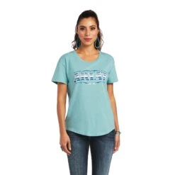 Ariat® Ladies Rough Serape Heather Oil Blue Graphic T-shirt 10040912