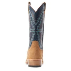 Ariat® Men'sFuturity Showman Dijon Roughout & NavyWestern Boots 10044499 -Ariat Shop S23 MNS WEST 10044499 heel