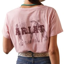 Ariat® Ladies R.E.A.L™ Grazin Graphic Coral Blush T-Shirt 10043410 7 Ariat® Ladies R.E.A.L™ Grazin Graphic Coral Blush T-Shirt 10043410 -Ariat Shop S23 WMS WEST 10043410 detail01