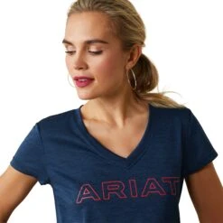 Ariat® Ladies Laguna Navy Eclipse Logo Top 10043610 -Ariat Shop S23 WMS WEST 10043610 detail01